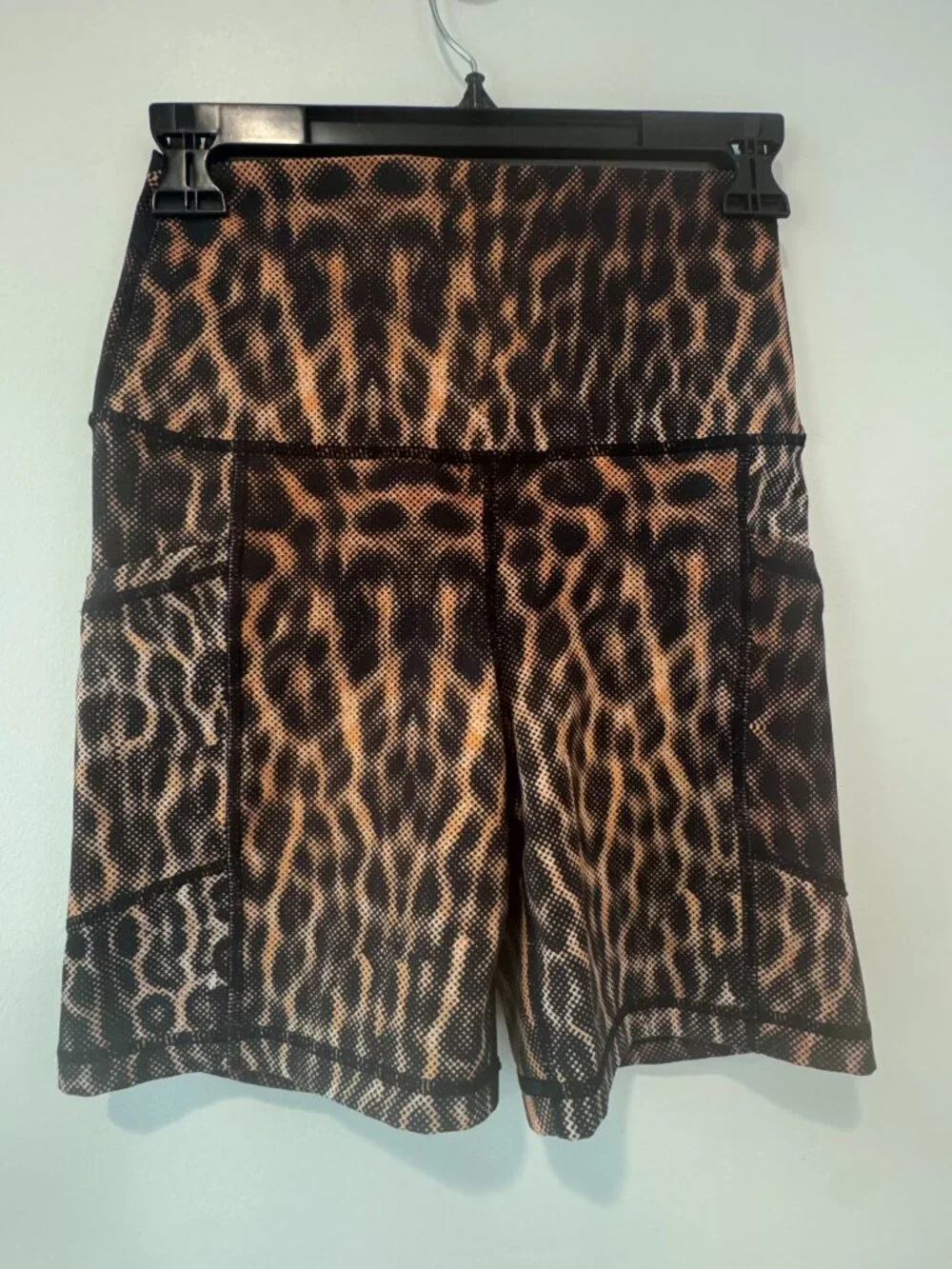 Yogalicious Lux Leopard Print Biker Shorts – High Waisted – Size M 🐆🔥